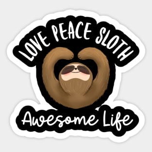 Love peace sloth cute sloth design Sticker